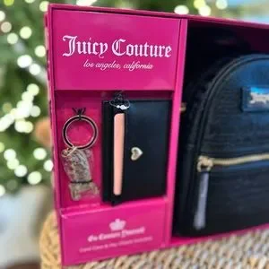 Juicy Couture | Bags | Juicy Couture Mini Backpack Chain Wallet